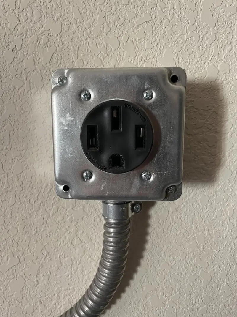 NEMA 14-50 outlet installed for Smart Home Electrical in Elgin
